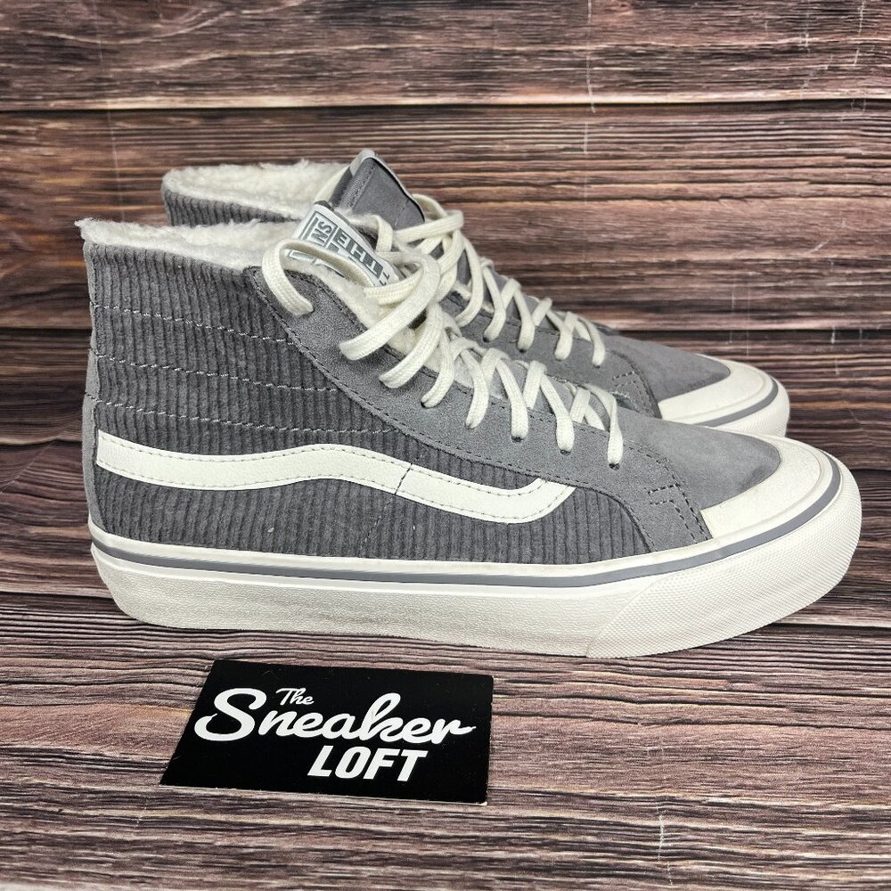Vans Sk8 Hi 138 Decon Corduroy Women's Ultracush Lace Up Gray‎ Shoes